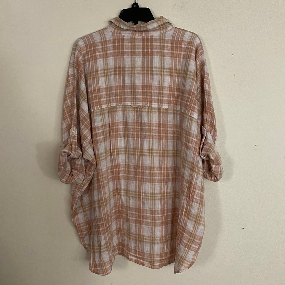 NEW American Eagle Linen Oversized Shirt L - Picture 8 of 14